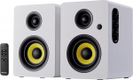 Sanyun SW206 80 W Kahe režiimiga riiulik&otilde;lar - stuudiomonitor ja HiFi režiim - 10 cm s&uuml;sinikkiust k&otilde;lar - 25 s&uuml;damiku siidifoolium-tweeter - optiline koaksiaal TRS Aux Bluetooth 5.0 - valge