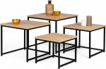IDMarket - 4 Detroit kohvilaudade komplekt 35/40/45/50 t&ouml;&ouml;stusdisainis