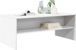 vidaXL kohvilaud, valge, 100 x 50 x 40 cm, puitmaterjal, stiilne kohvilaud, ristk&uuml;likukujuline disain, vastupidav elutoa aksessuaar, funktsionaalne sisekujundus