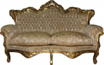 Casa-Padrino Baroque 2-istmeline diivan Master Cream Baroque muster/kuldne koos Bling Bling Rhinestones Mod3 - elutoa diivan m&ouml;&ouml;bel Lounge