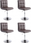 CLP Palma V2 p&ouml;&ouml;rlevad toolid kvaliteetsete polstrite ja kunstnahast kattega, p&ouml;&ouml;rlevad, reguleeritava k&otilde;rgusega s&ouml;&ouml;gitoolid, 4 tk pruunist toolist koosnev komplekt
