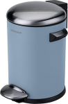 Fackelmann Paris Pedal Bin 3L Steel Blue - Elegantne pr&uuml;gikast terasest sinises toonis, integreeritud kotihoidja, 2 k&auml;epidet, sobib vannituppa ja k&uuml;laliste tualettruumi.