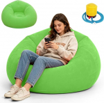 Air Diivan Lazy, ei ole Bean Bag, t&auml;ispuhutav diivan, t&auml;ispuhutav tool, pestav, elutuba teki tool, magamistuba Bean Bag, Super Soft (roheline)