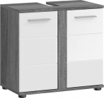 xonox.home - Blake tualettruum 60 x 57 x 34 cm suitsuh&otilde;bedast ja valgest k&otilde;rgl&auml;ikega - vannitoam&ouml;&ouml;bel Vannitoakapi aluskapp - kaasaegne stiil ja kergesti hooldatavad pinnad