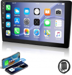 ESSGOO 4+64G Autoradio mit Wireless Carplay und Android Auto, 9 Zoll Doppel 2 Din HD HD Bildschirm Auto Radio Display mit Bluetooth, h&auml;&auml;ljuhtimine Mirror Link GPS FM RDS SWC