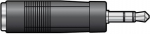 Adapter 3,5 mm stereopistik 6,3 mm monopistikule
