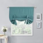 NICETOWN Blackout Curtain Room Darkening Roman Blind Thermal Insulated Balloon Window Treatment Shade for Cafe Office Christmas Decoration (1 Panel, Teal, 40 "W x 54 "L)