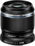 Olympus M.Zuiko Digital ED 30 mm F3.5 Macro Lens, Suitable for all MFT Cameras (Olympus OM-D & PEN Models, Panasonic G Series), Black
