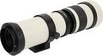 Teleskoopobjektiiv valge 420-800 mm Super Telezoom F/8.3-16 manuaalse fookusega teleobjektiiv Canon EF kaamerale alumiiniumist korpusega telesuumobjektiiviga