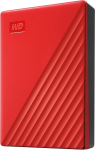 WD My Passport 6TB v&auml;line k&otilde;vaketas (mobiilne salvestusruum, &otilde;huke disain, allalaaditav tarkvara, automaatsed varukoopiad, paroolikaitse) Punane - &uuml;hildub ka PC, Xboxi ja PS4-ga