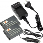 DSTE&reg; （ Pakk 2 ） Asendusaku ja DC23E reisilaadija komplekt Samsung SLB-10 A/P800 P1000 PL50 PL51 PL55 PL60 PL65 PL70 SL102 SL202 SL310 SL420 SL502 SL620 SL720 SL820 TL9 WB150 &deg;F WB250 &deg;F WB350 &deg;F WB500 jaoks.