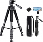 Rollei Compact Traveler Star S4, 188 cm fotoaparaadi statiiv kergekaaluline kompaktne alumiiniumist fotostatiiv kuulipeaga DSLR statiiv nutitelefonile koos mobiiltelefoni hoidjaga, fotoaparaadi statiiviga fotoaparaadi statiiv