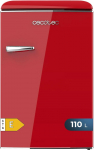 Cecotec Mini Retro K&uuml;hlschrank mit 110 L Bolero CoolMarket TT Origin 110 Rot E. Mini-K&uuml;hlschrank, Klasse E, ICEBOX, LED-Innenbeleuchtung, Chromgriff, Glasablagen, Flaschen&ouml;ffner, Rot.