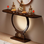 Meditationsaltartisch aus Massivholz, Puja-Tisch f&uuml;r Buddha, vielseitiger Nischenschrank f&uuml;r Wohnzimmer, Schlafzimmer, B&uuml;ro, Badezimmer - 120 x 30 x 80 cm (47,2 x 11,8 x 31,5 Zoll)