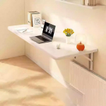 Klapptisch An der Wand montierter Klapptisch. Platzsparender Schreibtisch f&uuml;r K&uuml;che, Waschk&uuml;che, Esszimmer, Home Office ja Schlafzimmer. Vielseitige, stilvolle und faltbare schwebende L&ouml;sun
