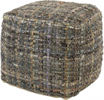 korb.outlet Fabric Stool/Cube Handwoven Cotton 40 x 40 x 40 cm - Natural (001)