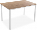 Versa Amaia s&ouml;&ouml;gilaud k&ouml;&ouml;ki, terrassile, aeda v&otilde;i s&ouml;&ouml;gituppa, m&otilde;&otilde;dud 76 x 80 x 120 cm (K x L x S), puit ja metall, v&auml;rv: valge