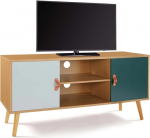 IDMarket - Telerialus 113 cm Skandinaavia Alize puidust ja rohelise v&auml;rvi