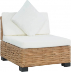 Homgoday Outdoor Garden Diivan Armless diivan koos Natural Rattan padi diivan diivan Diivan Garden diivan elutuba Patio Outdoor m&ouml;&ouml;bel
