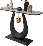 WXZXWXWXZX Moderner Konsolentisch Schmal Console Table Flurtisch Beistelltisch f&uuml;r Eingang Flur Wohnzimmer(Black A,80cm)