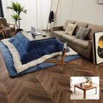 Kotatsu Board Verwarming Japanese Stijl, Winter Deken Warm Massief Hout Tile, Huisverwarming Tatami Salon Board Oval Board Coffie Boards Onder Counter Board Computer Bureauverwarmer, 5 Sets (V&auml;rv: Blue,