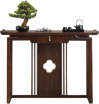 Eingangstisch, Rustikaler Konsolentisch aus Massivholz for Eingangsbereich, Flur und Sofa, Beistelltisch-Dekor Konsolentisch(S)