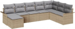 Gartensofa-Set mit Kissen 8 tk Beige Poly-Rattan Gartenm&ouml;bel Model3345480