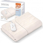Sanitas SWB 20 heated underblanket made of fleece | electric blanket with security system and 3 temperature levels easy fixation on bed and mattress Washable at 30⁰ | 150 x 80 cm