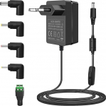 12V 2A Power Supply, AC 100-240V to DC 12 Volt Power Adapter Compatible with 12Vdc 2.0A 2000mA 1.5A 1500mA 1A 1000mA Router LED Strip Light External Hard Drive CCTV Camera