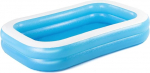 Bestway Family Pool, Inflatable Kids&rsquo; Paddling Pool, Pool, 262 x 175 x 51 cm, blue/white