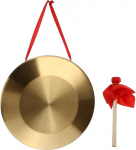 Tam Tam Tam Gong Traditional Chinese Percussion Instrument Copper Decorative Chau Gong for Home Office 32cm