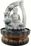 Zen sisepurskkaev koos Buddha kuju, LED valguse ja veejuga efektiga, vaigust lauapurskkaev meditatsiooniks, l&otilde;&otilde;gastumiseks, Feng Shui, Lucky Charm, k&otilde;rgus 28 cm.