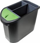 Exacompta 42614D Topline Eco Classic paper basket (480 x 240 x 365 mm) black / anthracite