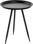 HAKU M&ouml;bel Side Table Black Metal Dimensions: Height 54 cm x Diameter 44 cm Style: Modern