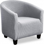 V-TIMMIX Club Chair Cover, Stretch Sofa Slipcover, 1 Piece, Couch Furniture Protector, Jacquard Spandex Chair Covers (Light Grey)