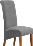 GGoty 2/4 Pack Dining Chairs, Stretch High Back Large Chair Covers Seat Cover for Hotel Kitchen Home (4 Pieces-M, Dark Gray)