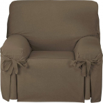 Martina Home Turia Sofa Cover with Bows, Cotton, Leather, Polyester, 1 Seater