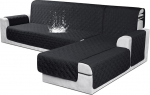 VANSOFY Sectional Diivan Covers, 100% veekindel L kuju diivan Slipcover, p&ouml;&ouml;rduv Sectional Diivan Slipcover, m&ouml;&ouml;bli kaitsekate lemmikloomadele, kassidele, koertele, 3 t&uuml;kki, L, must