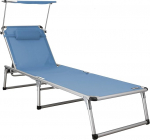 Homecall XXL alumiiniumist p&auml;ikesevoodi koos p&auml;ikesekatusega Kolme jalaga rannavoodi 200 x 70 cm Maksimaalne koormus 150 kg Kiirkuivavaht