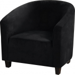 Mingfuxin Velvet Armchair Slipcovers, High Stretch Washable Armchair Diivan Diivan Slipcovers s&ouml;&ouml;gitoa elutoa jaoks (must, Velvet)