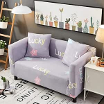 Tr&uuml;kitud Stretch diivanikate T&auml;isnahast diivanikate Libisematu Stretch kangas Lilla Happiness S (1 iste 90 140 cm)