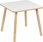 Laste laud 50 x 50 x 47 cm - Ruudukujuline puidust laud lastetuppa | MDF m&auml;ngu- ja &otilde;ppelaud
