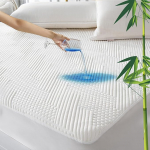 GRT madratsi kaitsekate 90 x 200 cm, veekindel madratsi kattekiht Bambus 3D Air Bambuskiust jahutav madratsi kate, paigaldatud lehepadi kaitsekate, mis sobib kuni 30 cm k&otilde;rgustele madratsitele.