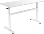 LogiLink EO0027W - Valge k&auml;sitsi reguleeritav istuv-istuv t&ouml;&ouml;laud (k&otilde;rgus 700-1170mm) Lauaplaat = 1400 x 600 x 18mm Ideaalne kontorisse/koolidesse/kodusse jne.