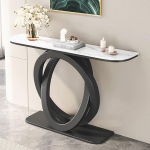 Konsolen-Sofatisch mit geometrischen Metallbeinen, modernes Eisen-Design f&uuml;r Eingang oder Wohnzimmer, ideal f&uuml;r Zuhause oder Hotel