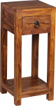 FineBuy Sheesham telefonilaud t&auml;ispuidust k&uuml;ljelaud sahtliga 30 x 30 x 65 cm