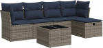 Garten-Sofagarnitur Set mit Stauraum & Fu&szlig;hocker - PE-Rattan, 55x53x34 cm, f&uuml;r Terrasse und Innenhof Model3325277