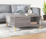 Sonoma kohvilaud, hall, 80 x 80 x 36,5 cm, puitmaterjal ja eukal&uuml;pt, elutoa laud, kesklaud, k&uuml;ljelaud, ristk&uuml;likukujuline kohvilaud, elutoa laud, kohvilaud