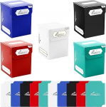 Quiver Time 100+ Standard Deck Blocks with 2 Dividers/Card Deck Box - Set of 5 MTG Deck Boxes - Compatible with Magic Commander, Yugioh and Other TCG Cards - (White, Black, Blue, Red & Green)