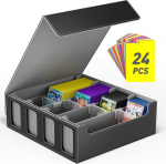 Hot Bee Deck Box Yugioh Trading Card Box, Trading Card Storage for 2400 Cards, Magic the Gathering, MTG TCG Box koos 4 reguleeritava kaardijagajaga, Hall